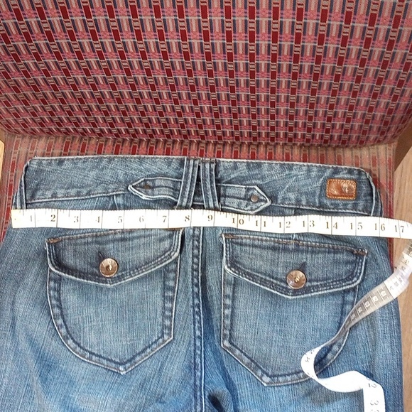 Free 🚛 LDS 6 "X2" Denim Wide Leg Jeans / Hipster - Picture 11 of 15